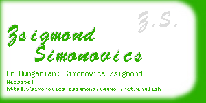 zsigmond simonovics business card